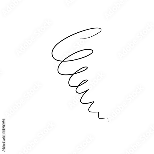 Hand drawn tornado line