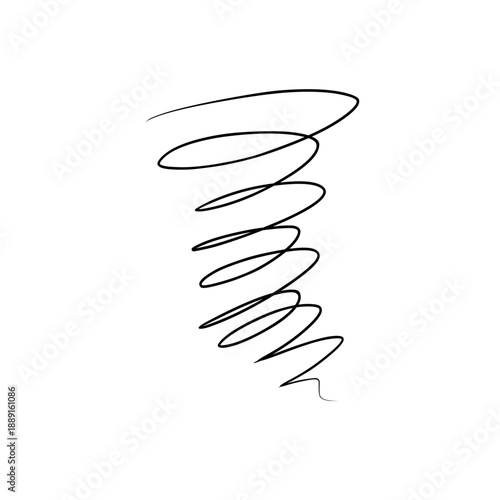 Hand drawn tornado line