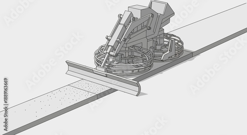 Advanced Rotary Trowel Machine For Smoothing Concrete Surfaces In Construction