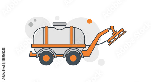 Agricultural Sprayer Tank Trailer Industrial Equipment Icon