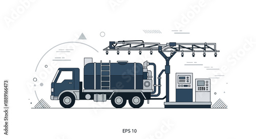 Automated Agricultural Spraying Vehicle System at Filling Station