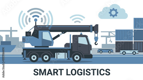 Automated Crane Operations In A Modern Port With Smart Logistics