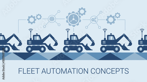 Autonomous Construction Machinery Fleet Automation Concept