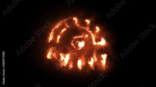 Glowing Fiery Energy Speedometer and Gear Motion Graphic Reveal