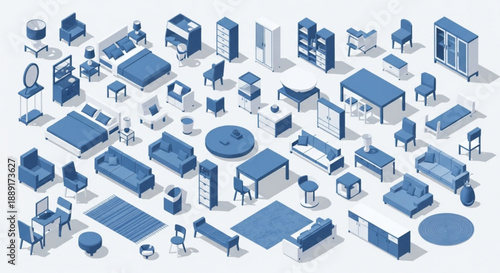 Architectural Isometric Symbols for Professional Space Planning and Layouts