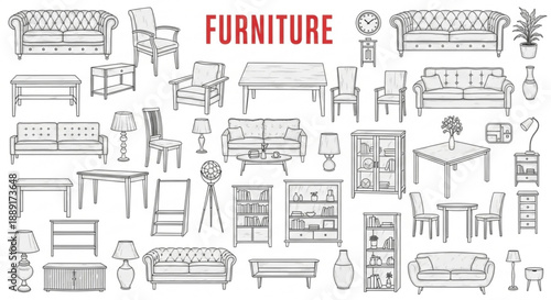 Modern Outlined Furniture Collection for Minimalist Interior Design Layouts