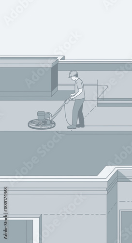 Commercial Building Maintenance Professional Polishing Rooftop Surface