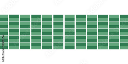 Abstract seamless pattern of vertical blue thick and green thin wavy stripes in a row on a light background, simple hand drawn vector illustration, drawing, flat style