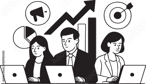 business people working on laptop computer