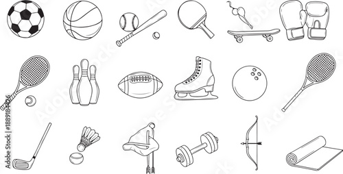 Sports equipment soccer basketball