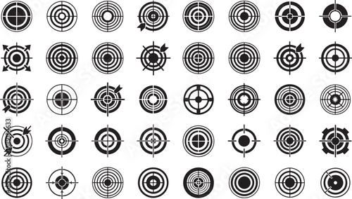 Target in various styles and aiming shooting