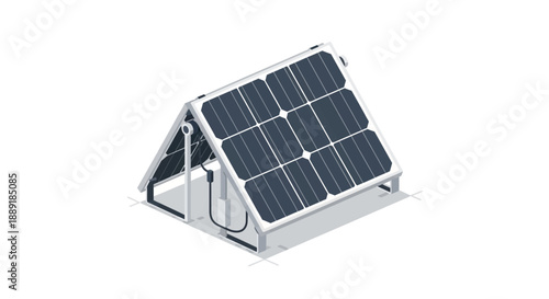 Portable Solar Panel with Adjustable Stand for Renewable Energy.