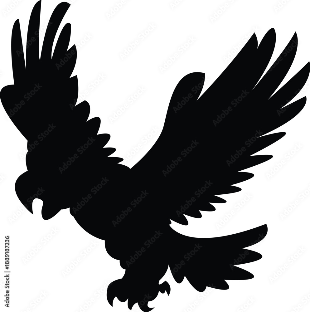 Obraz premium cute eagle silhouette vector file 