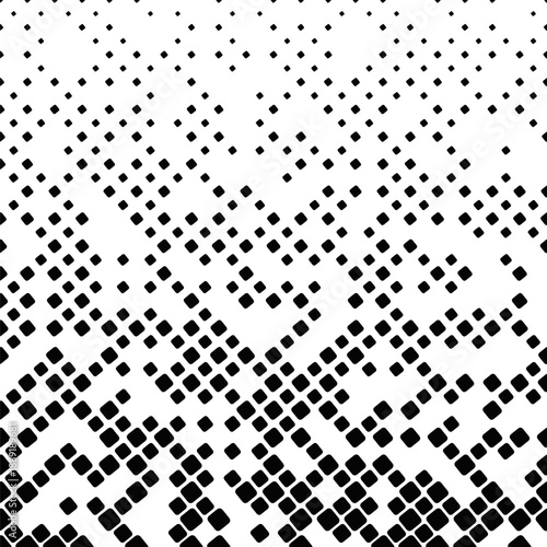 Random black and white diagonal square pattern background design - abstract vector illustration from squares