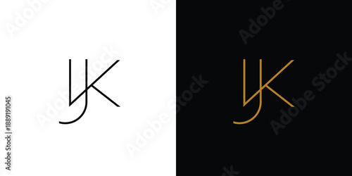 Elegant and luxury JK logo design