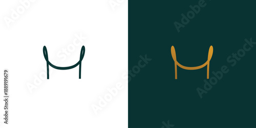 Elegant and luxury M logo design
