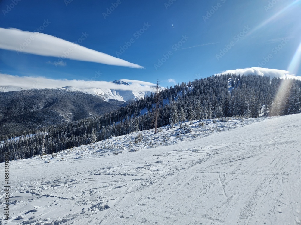 Фотография ski resort in the mountains