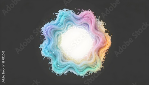 Colourful shape isolated on black background.For a modern, minimalist look.3d render.