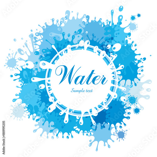 Water blots and splashes. Vector abstract  background.  Vector Illustration