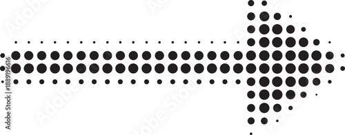 Black vector arrow icons. Cursor. Arrows sign. Modern Simple Arrows. Arrow Icon halftone made of dots on white background. Transparent BG