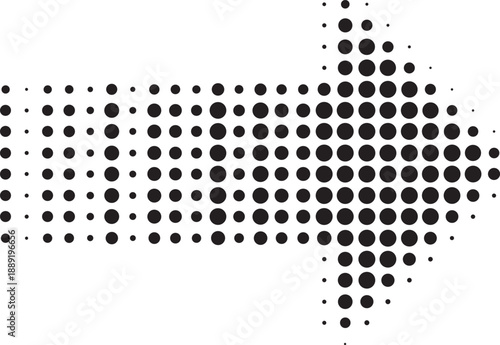 Black vector arrow icons. Cursor. Arrows sign. Modern Simple Arrows. Arrow Icon halftone made of dots on white background. Transparent BG