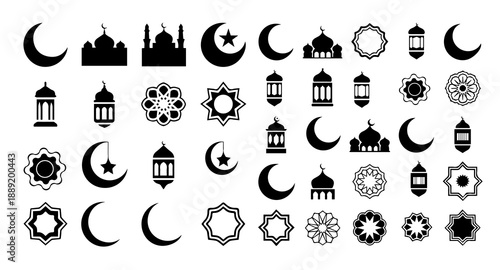Set of black and white icons featuring a vector collection of heart, tree, arrow, and toy symbols in a silhouette illustration design for baby, holiday, and web sign use