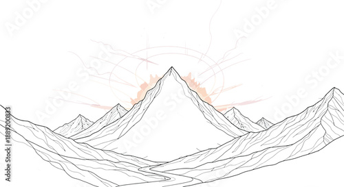 Majestic mountain peak illuminated by vibrant aurora borealis display in a starry night sky with swirling clouds