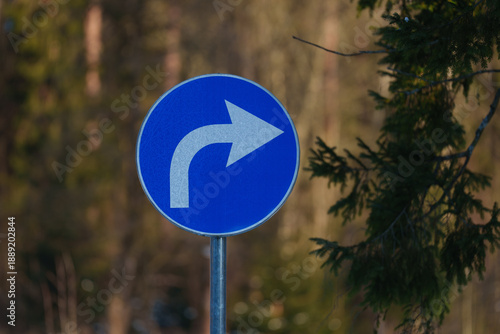 road sign on a road