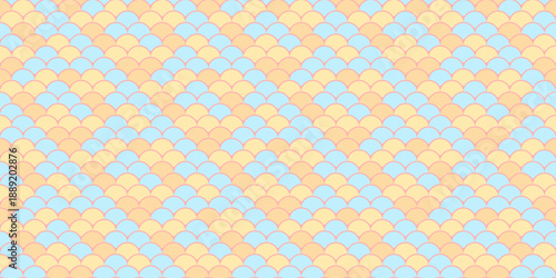 Abstract pastel geometric pattern.  Diagonal lines of overlapping scales create a visually appealing, textured design perfect for backgrounds, websites, or textile prints.