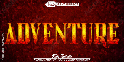   Adventure Exploration Journey Vector Fully Editable Smart Object Text Effect