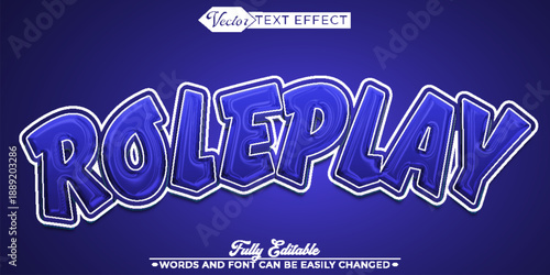  Roleplay Fantasy Game Vector Fully Editable Smart Object Text Effect