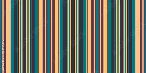 Vibrant vertical stripes in teal, peach, and deep purple create a dynamic, retroinspired pattern.  Perfect for textiles, website backgrounds, or any project needing a bold, colorful design.