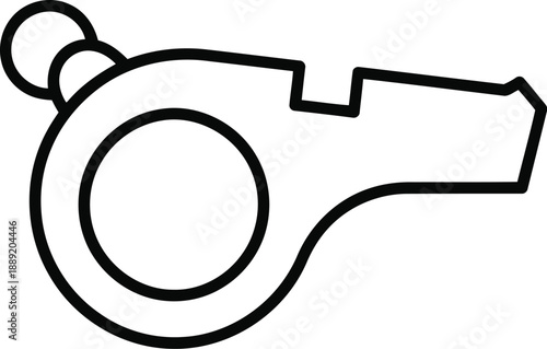 Vector  illustration of Referee whistle icon for sports and coaching isolated on transparent background