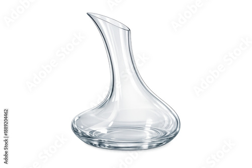 Glass wine decanter for aerating and serving beverages