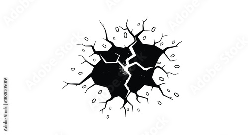 Abstract cracked cell structure illustration