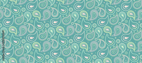 Indian style paisley embellishment. Background surface a botanical pattern. Blossom orient in national rich.