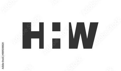 HHW logo design. Initial letter H H W bold font style for tech startups, consulting, corporate branding. Creative company name, headlines typography identity, trendy logotype.