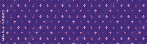 Elegant purple and pink fleurdelis pattern.  Perfect for textile design, wallpaper, website backgrounds, or any project needing a sophisticated, repeating motif.