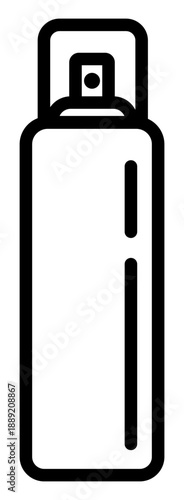 Discover a versatile aerosol spray can icon in a clean line art style. Perfect for beauty, hygiene, or industrial design projects, this minimalist graphic offers a professional visual touch.