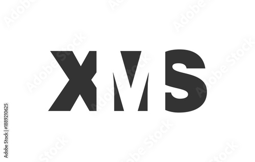 XMS logo design. Initial letter X M S bold font style for tech startups, consulting, corporate branding. Creative company name, headlines typography identity, trendy logotype.