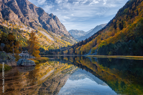 Lake Llebreta, in the Aiguestortes National Park, Lleida, spain