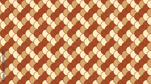 Abstract diagonal pattern of overlapping scales in warm earth tones.  Ideal for backgrounds, textures, or design elements evoking nature, warmth, and organic texture.