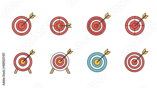 Target and Arrow Icons Set