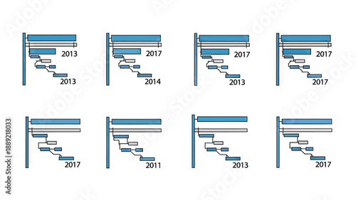 Project Timeline Gantt Chart Graphic Set