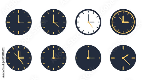 Collection of Minimalist Clock Icons