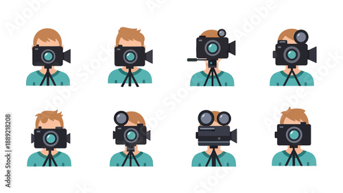 Creative Photography and Videography Icons Set
