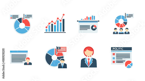 Election and Politics Data Analysis Icons