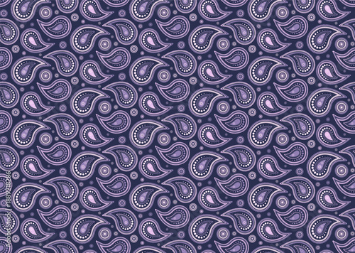 Tissue creativity to designer material. Seamless old with seasonal elegance. Tradition paisley as mandala ethnicity.