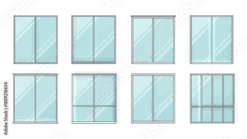 Modern Building Windows Collection - Various Styles