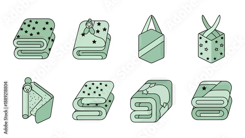 Cozy Baby Sleepwear and Blankets Icons